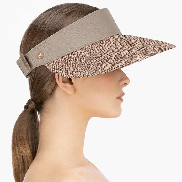 Eric Javits Taupe Woven Sun Visor - Picture 5 of 7